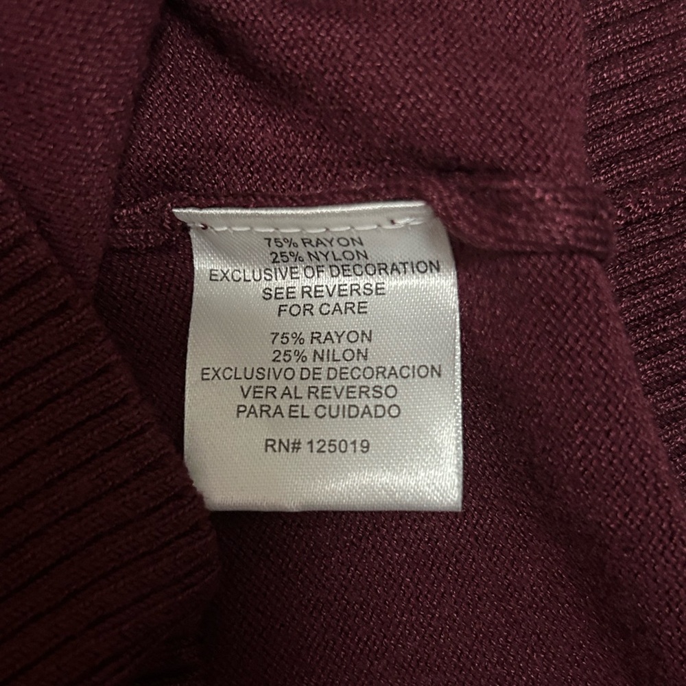 Joseph A Women’s Windsor Wine Knit Sweater Size XL - Picture 9 of 9